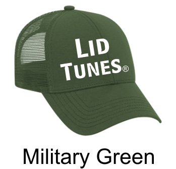 Lid Tunes Mesh Back Military Green Cap